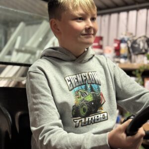 Grey Kids Turbo Hoodie